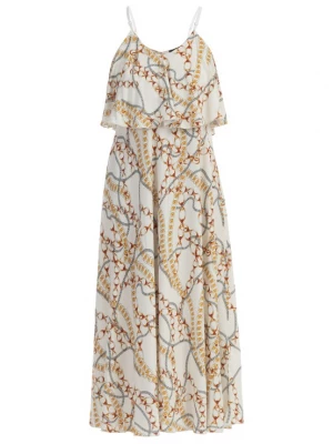 Foto van product faina Zomerjurk bruin / grijs / oranje / wit