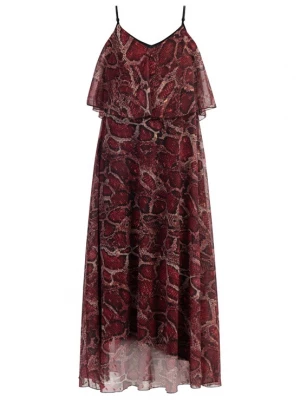Foto van product faina Zomerjurk goudgeel / rood / donkerrood / zwart