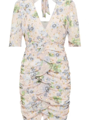 Foto van product faina Zomerjurk 'Koosh' pastelblauw / grijs / lichtgroen / poederroze