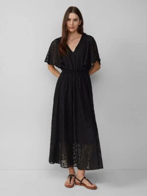 Foto van product Feestelijke maxi-jurk van gestructureerd chiffon met gesmokte taille s.Oliver zwart