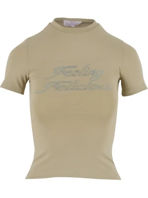 Foto van product Felicious Shirt 'Feeling' olijfgroen / zilver
