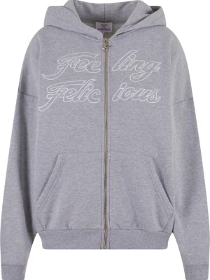 Foto van product Felicious Sweatvest grijs gemêleerd / wit