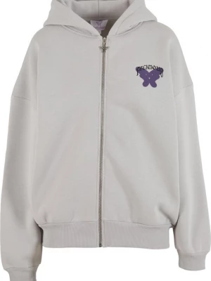 Foto van product Felicious Sweatvest 'Lucky Girl' grijs / donkerlila / zwart