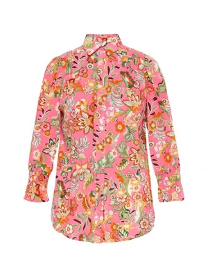 Foto van product FELIPA Blouse 'Fashion Look' groen / oranje / lichtroze / wit