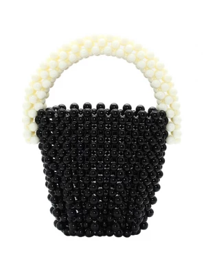 Foto van product Koosh Handtas zwart / parelwit