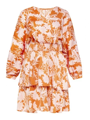 Foto van product Usha Jurk 'Festival' oranje / rosa