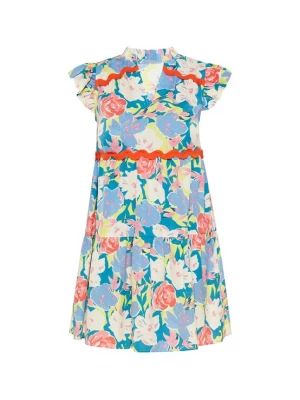 Foto van product Usha Zomerjurk 'Fashion Look' cyaan blauw / lichtblauw / rosa / wit