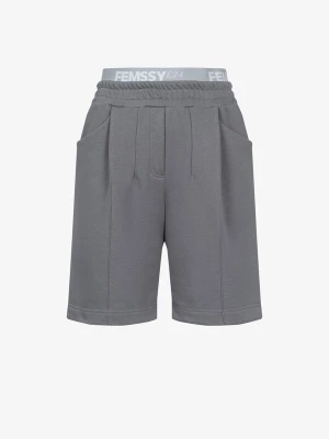 Foto van product FEMSSY Broek 'CREASE SWEATHORTS GREY' grijs