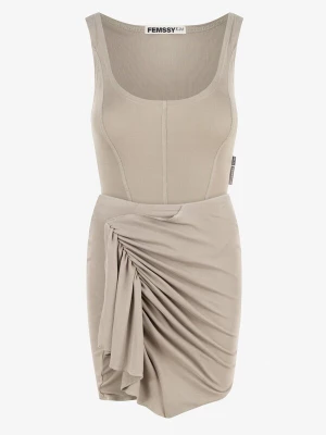 Foto van product FEMSSY Jurk 'BOW' grijs
