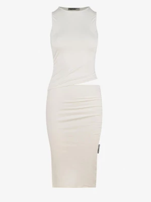 Foto van product FEMSSY Jurk 'TALIA DRESS BROWN' wit