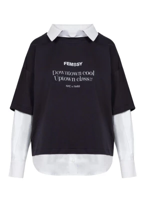 Foto van product FEMSSY Shirt 'FUSE SHIRT GRAPHITE' grafiet