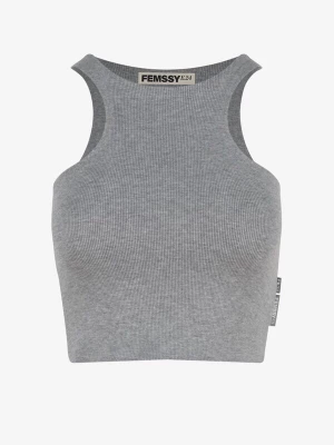 Foto van product FEMSSY Top 'MIDLINE TOP BEIGE' grijs