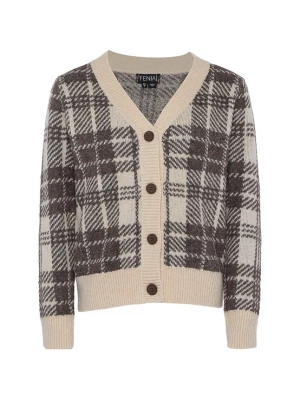 Foto van product FENIA Gebreid vest beige / lichtbeige / chocoladebruin