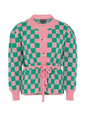 Foto van product FENIA Gebreid vest groen / rosa