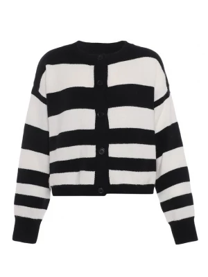 Foto van product FENIA Gebreid vest zwart / wit