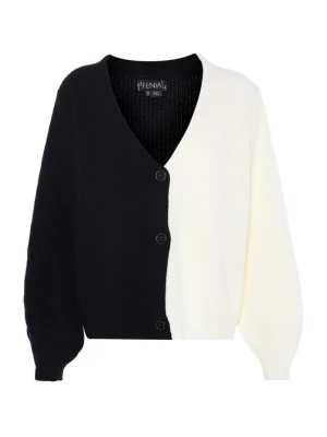 Foto van product FENIA Gebreid vest zwart / wit
