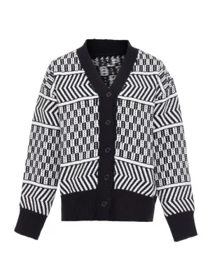 Foto van product FENIA Gebreid vest zwart / wit