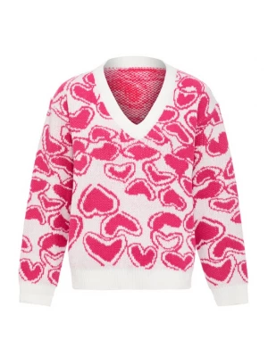 Foto van product FENIA Trui fuchsia / wit
