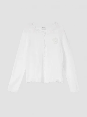 Foto van product Fijn gebreid vest met decoratieve randen en applicaties s.Oliver wit
