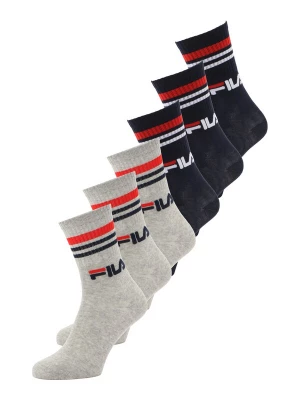 Foto van product FILA Sportsokken grijs gemêleerd / rood / zwart