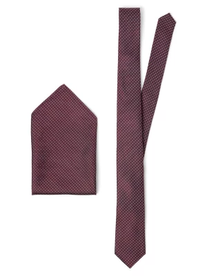 Foto van product Finshley & Harding London Stropdas grijs / bordeaux / wit