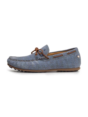 Foto van product Floris van Bommel Mocassins 'DE DRIJVER 01' lichtblauw / bruin / grijs