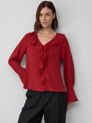 Foto van product Flounce blouse met lange mouwen en manchetten s.Oliver rood