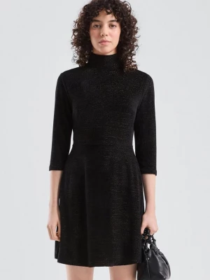 Foto van product Fluwelen jurk met glitter QS zwart