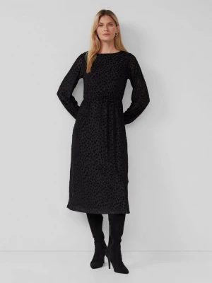Foto van product Fluwelen midi-jurk met boothals s.Oliver zwart