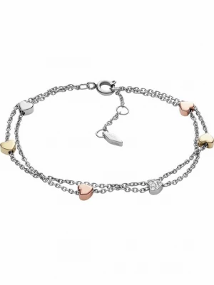 Foto van product FOSSIL Armband 'Herzen JF02854998' goud / rose-goud / zilver
