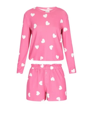 Foto van product faina Korte pyjama lichtroze / wit