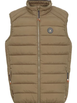 Foto van product FQ1924 Bodywarmer 'Vinncent' bruin / grijs / bloedrood / wit