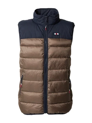 Foto van product FQ1924 Bodywarmer 'Vinncent' navy / bruin / rood / wit
