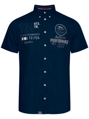 Foto van product FQ1924 Overhemd 'Rontus' navy / wijnrood / wit