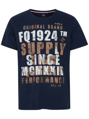 Foto van product FQ1924 Shirt 'WERNO' navy / bruin / wit
