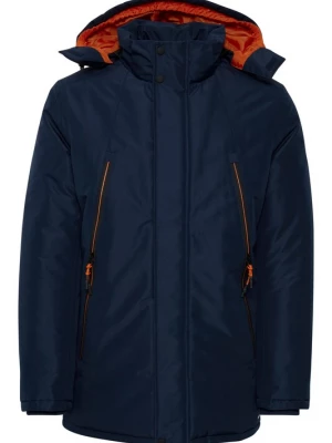 Foto van product FQ1924 Winterjas 'Abbe' navy / grijs / oranje / wit