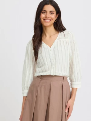 Foto van product Fransa Blouse 'Fradi Sh 1' blauw / bruin / wit