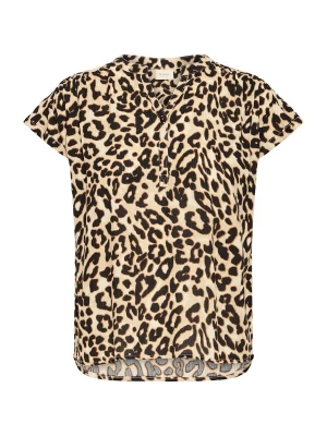 Foto van product Fransa Blouse 'FREASE' cappuccino / mokka / zwart