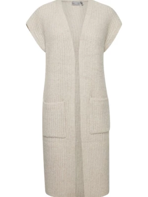 Foto van product Fransa Gebreid vest 'Beverly' lichtbeige