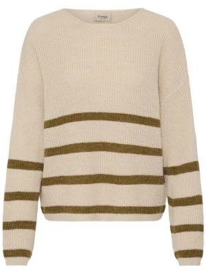 Foto van product Fransa Trui 'FRERETTA' beige / olijfgroen