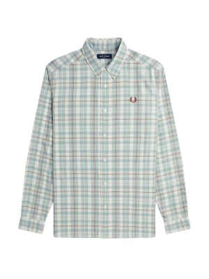 Foto van product Fred Perry Overhemd bruin / mintgroen / pastelgroen