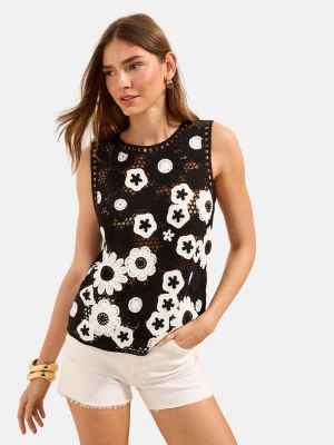 Foto van product Friends Like These Gebreide top zwart / wit
