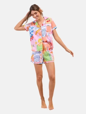 Foto van product Friends Like These Korte pyjama blauw / groen / oranje / rosa