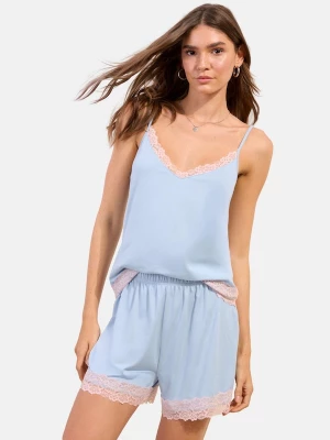 Foto van product Friends Like These Korte pyjama lichtblauw / rosa