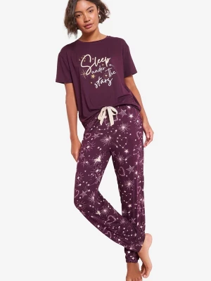 Foto van product Friends Like These Pyjama 'Sleep Under The Stars' lichtgeel / bourgogne / wit