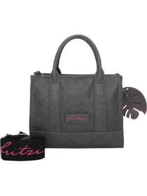 Foto van product Fritzi aus Preußen Handtas 'Eco Square' grijs / lichtrood