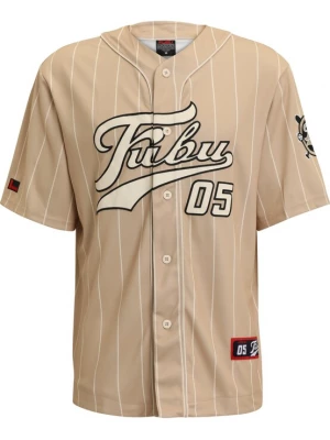 Foto van product FUBU Overhemd sand / kersrood / wit