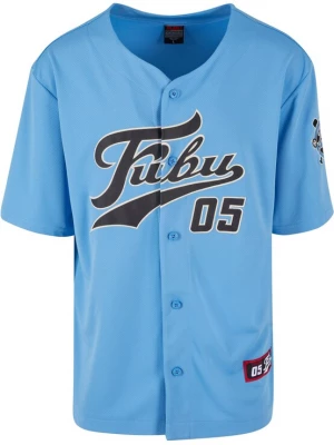 Foto van product FUBU Overhemd 'Varsity' crème / lichtblauw / rood / zwart