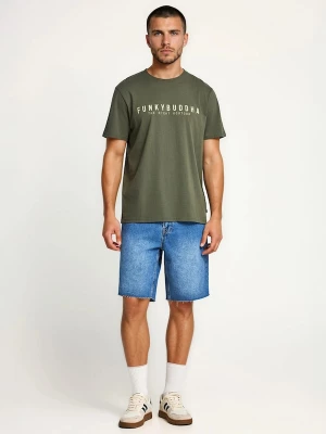 Foto van product Funky Buddha Shirt donkergroen / wolwit