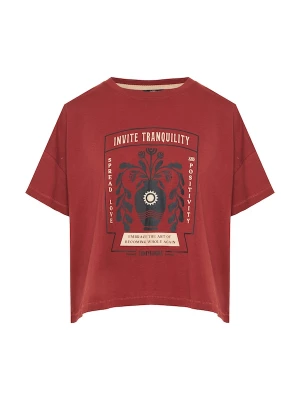 Foto van product Funky Buddha Shirt roestbruin / zwart / wolwit